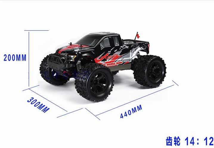 Feishen 1:10 large foot vehicle, fully waterproof brushed and brushless electric four-wheel drive racing car detail image 5