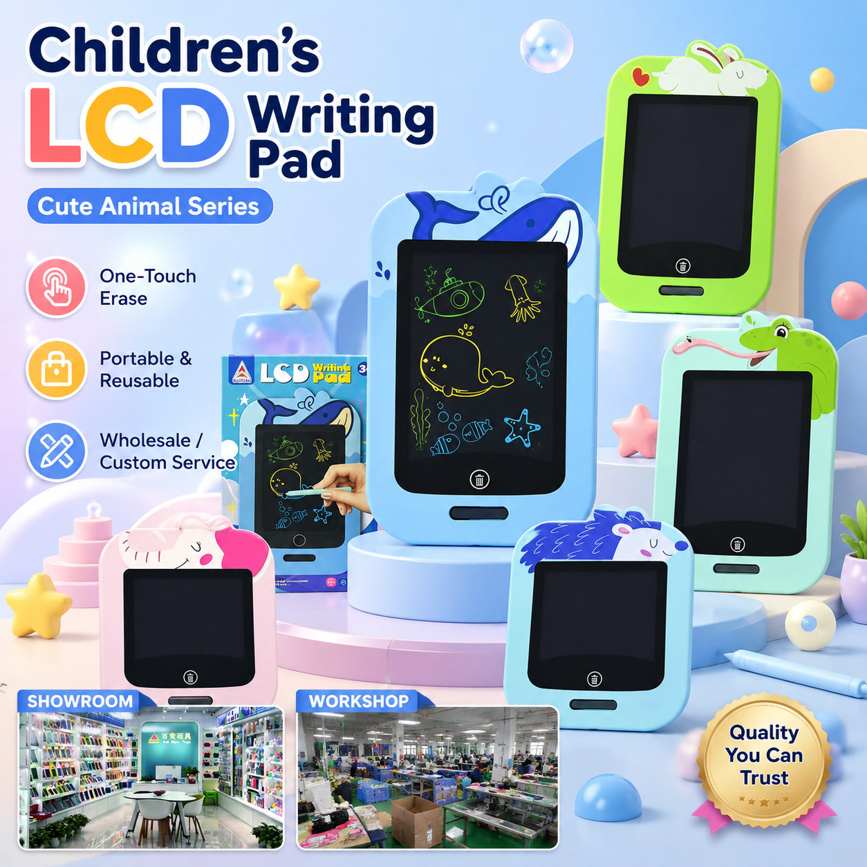 BB6517C Versatile toy manufacturer direct supply children's color cartoon LCD writing pad Item Picture