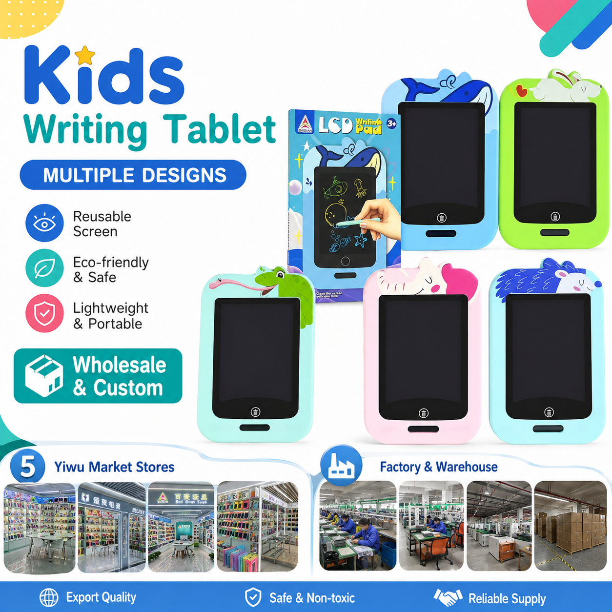 BB6517C Versatile toy manufacturer direct supply children's color cartoon LCD writing pad Application Scenario