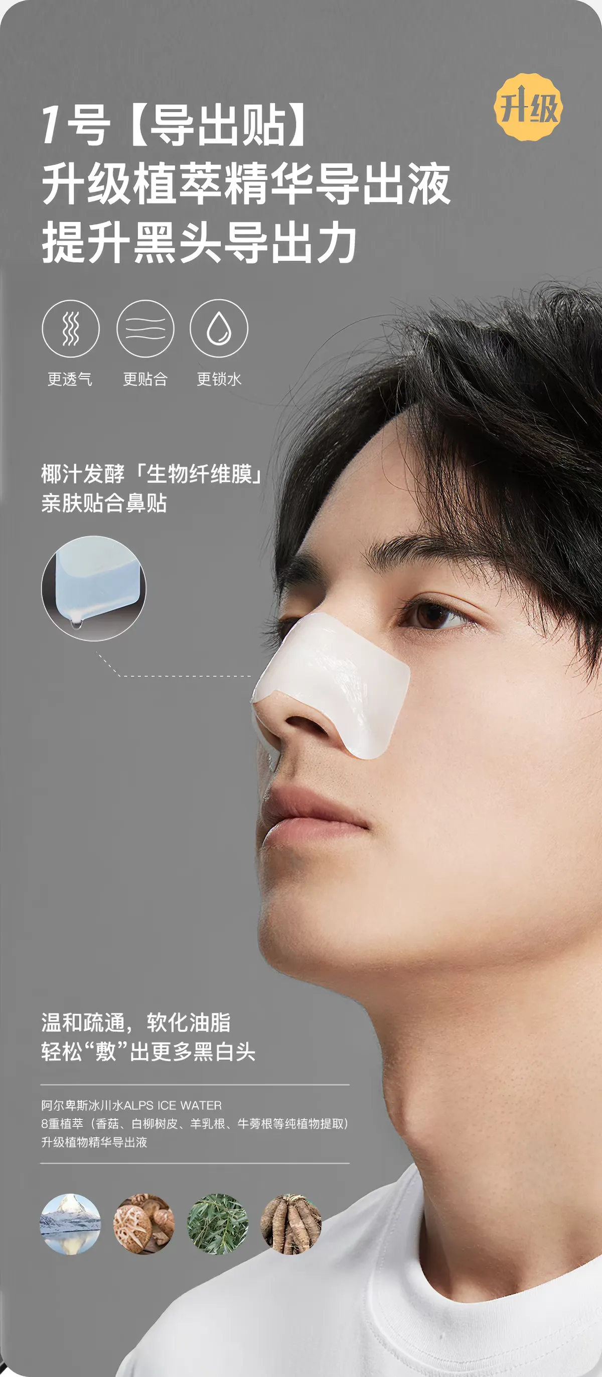 rnw Ruwei Double Moisturizing Blackhead Removal Nose Patch Set 6 sets for acne removal, cleansing and closing the mouth gently without irritation detail image 5