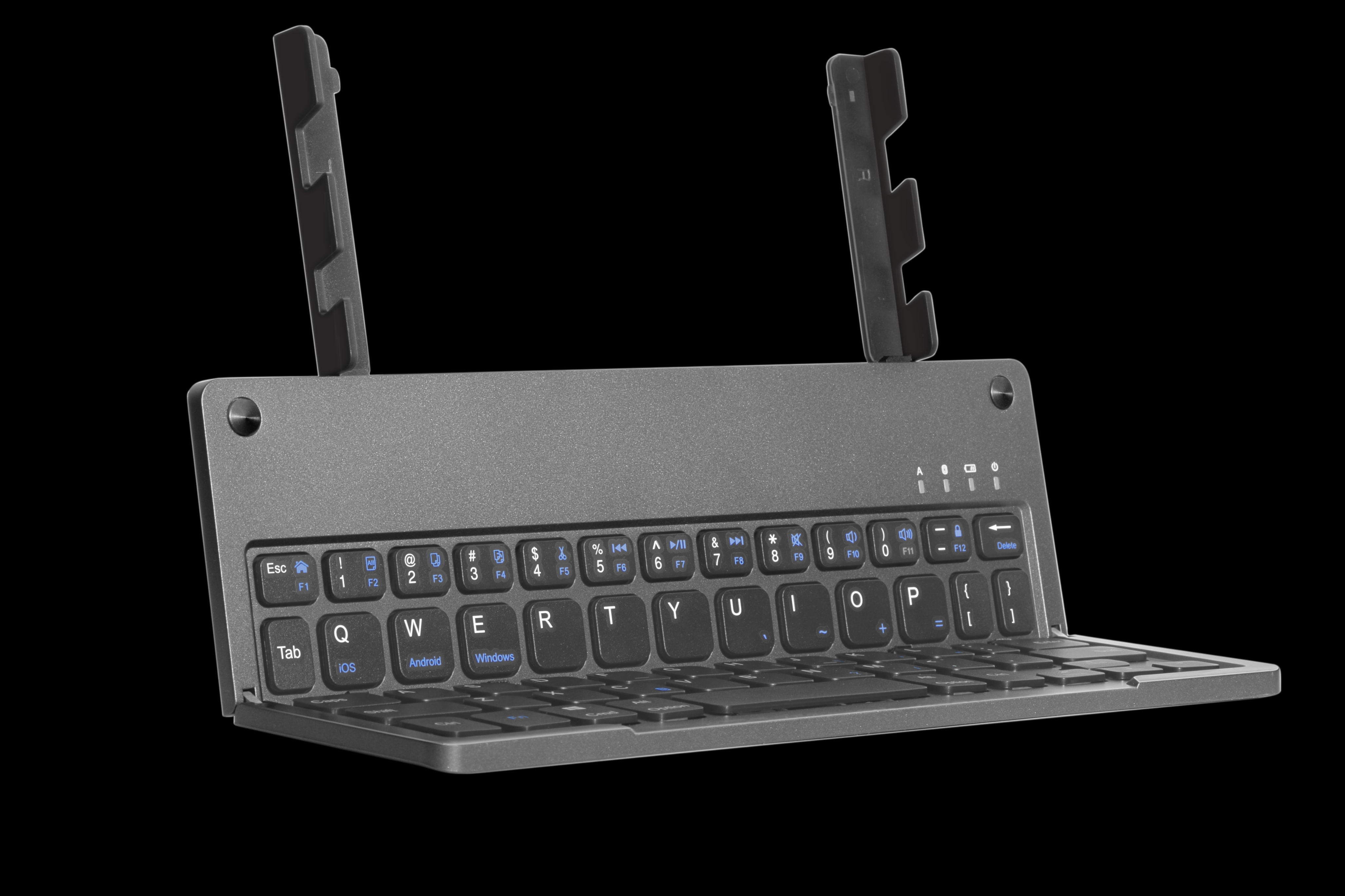 Harmonica-style portable Bluetooth folding keyboard for office use