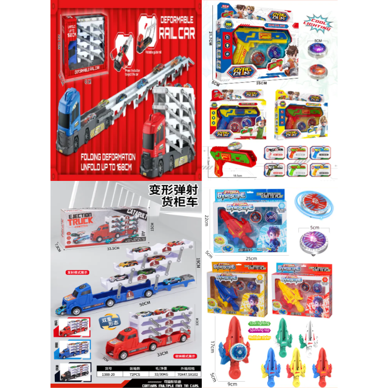 Deformed ejection truck, children's remote control toy, two-color variable shape multi-layer storage rack, ejection device, go-kart, fun racing car Application Scenario