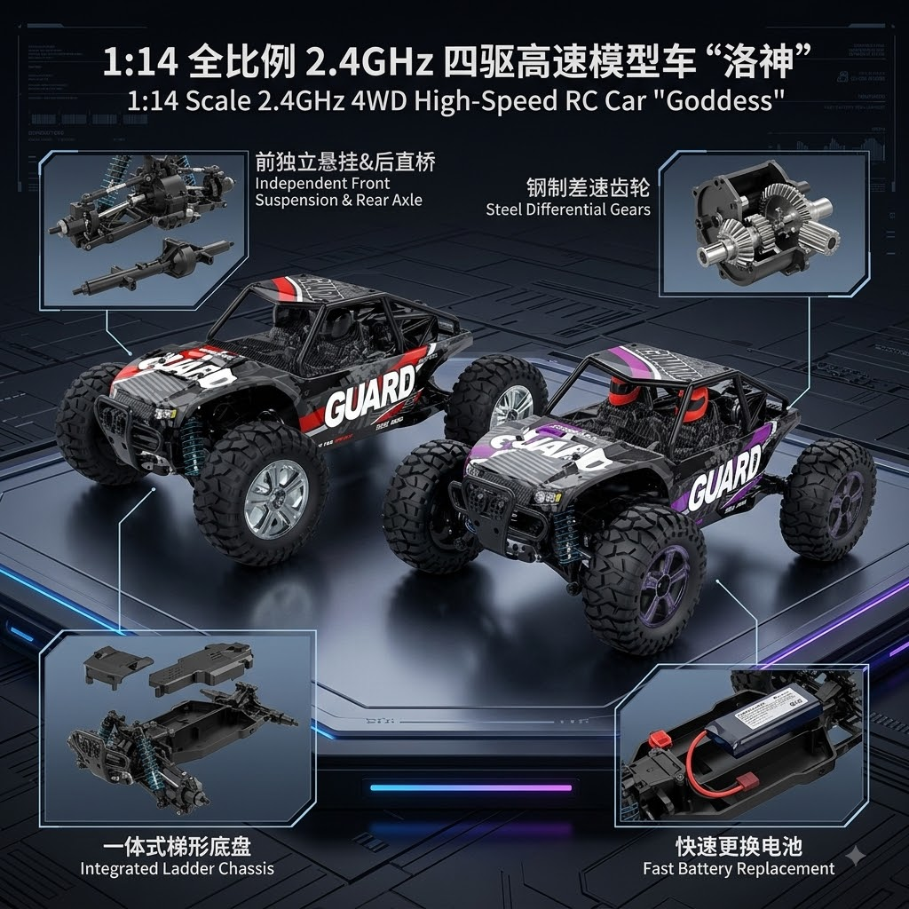 Amphibious vehicles, high-speed off-road remote control car series, children's toys, sand cars, stunt rolling cars, Jeep, desert racing team remote control