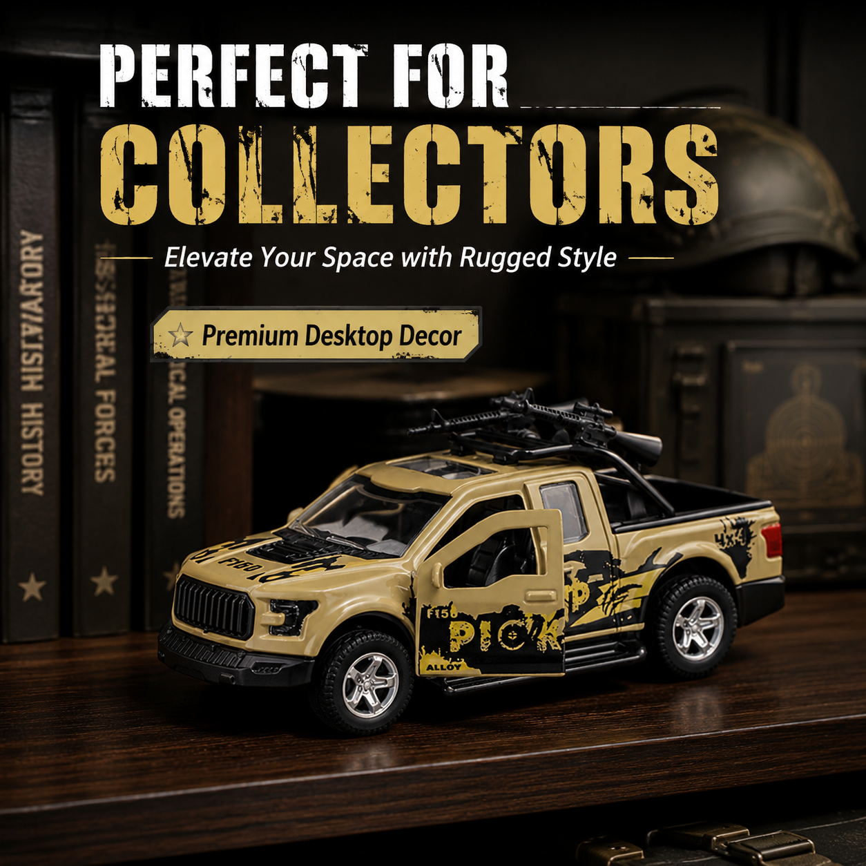 1:32 alloy pickup off-road vehicle rebound door model trendy art desktop decoration details Picture