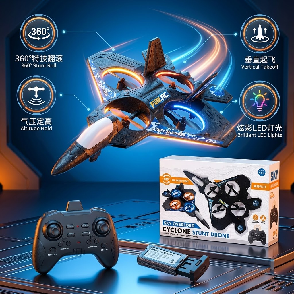 Dream Flight Family: Starry Night Remote-controlled Aircraft - Three Sets of Pterodactyl, Butterfly, Pegasus, and Hovering Drone Toy Sets Item Picture
