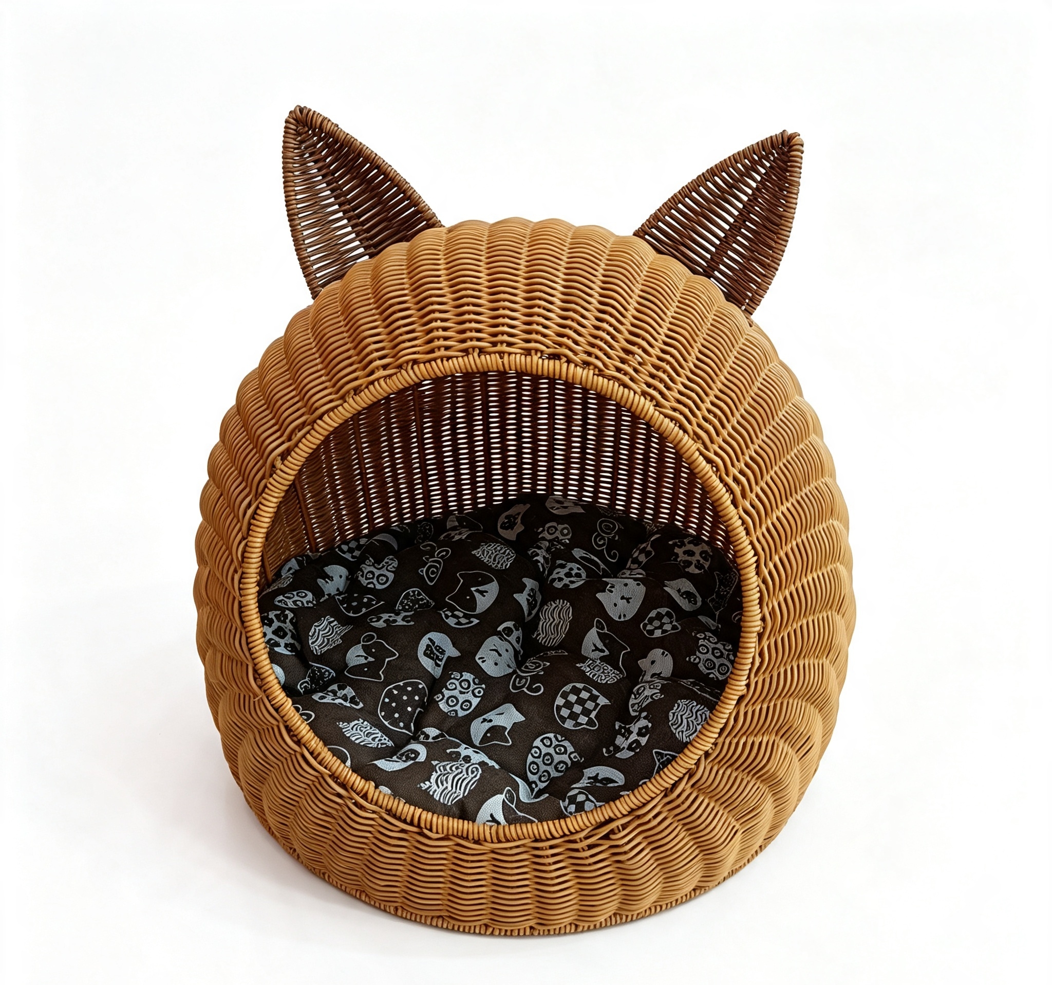 Кошачья голова из коричневого клея, сделанная из кошачьей головы с коричневым мультяшным ковриком, кошачий питомник, кошачий питомник, кошачий питомник, кошачий питомник Item Picture