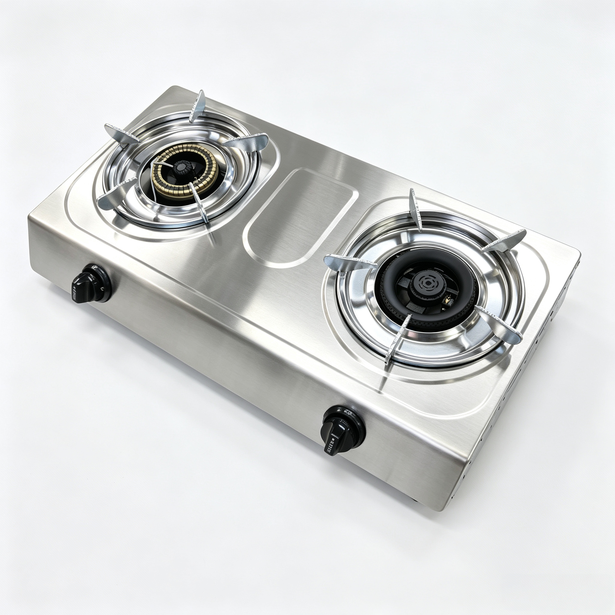 Cocina de gas de acero inoxidable de mesa yuanyang fuego de gas licuado doble cocina de gas de protección contra apagones domésticos cocina de gas antigua cocina de mesa de popping cocina de gas de ahorro de energía con certificación 3C exportación a Estados Unidos, canadá, áfrica detail image 3