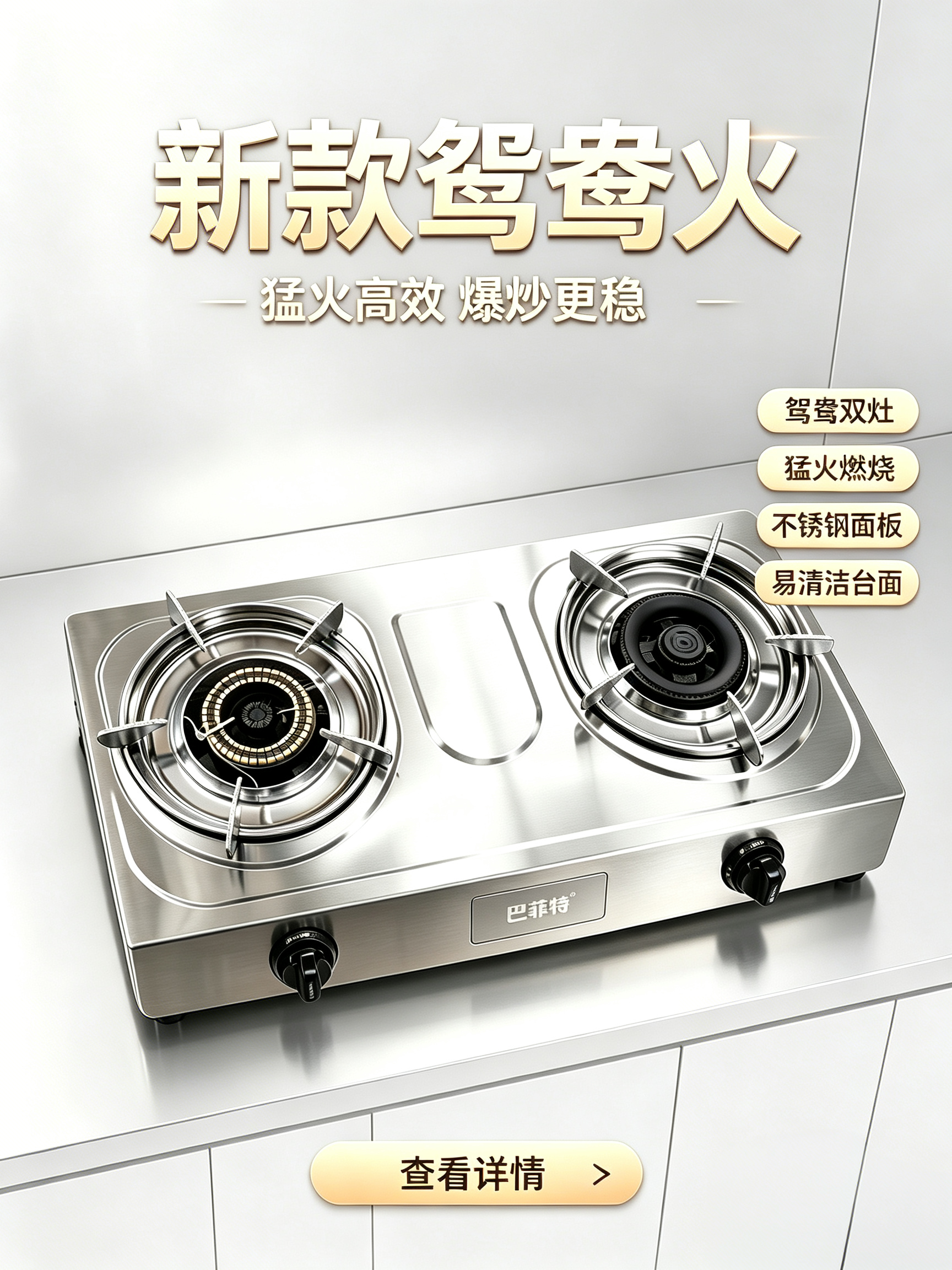 Desktop stainless steel double-burner gas stove, liquefied gas with high flame, dual stove, household flameout protection gas stove, old-fashioned stir-frying countertop stove, energy-saving gas stove with 3C certification, exported to the United States, Canada and Africa Desktop stainless steel double-burner gas stove, liquefied gas with high flame, dual stove, household flameout protection gas stove, old-fashioned stir-frying countertop stove, energy-saving gas stove with 3C certification, exported to the United States, Canada and Africa