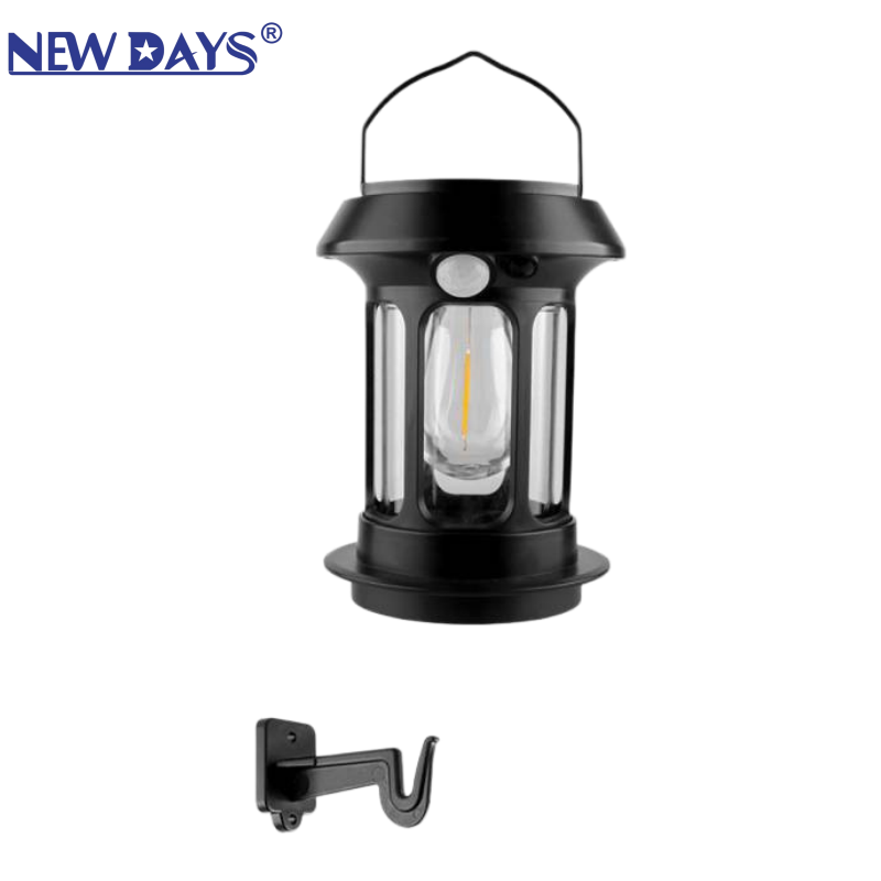 NEWDAYS brand's new cross-border human-sensing rechargeable solar lamps, outdoor waterproof garden lamps, portable tungsten filament lamps and ambient camping lamps Specification image