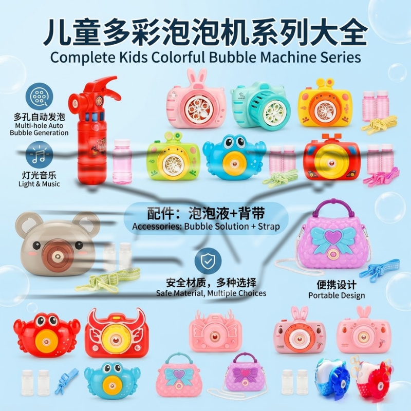 彩色卡通泡泡枪儿童玩具夏季泡泡机趣味泡泡制造器玩具厂出品详情6