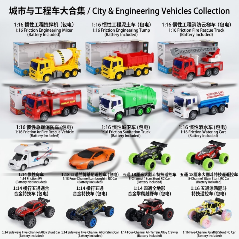 Colorful rc car toys combo set para niños y niñas fun racing kids gift