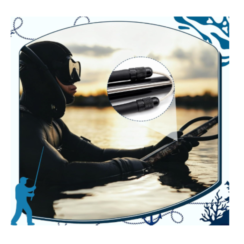 Speargun Rubber Bands Durable Natural Latex Threaded Replacement Kit for Euro Universal Speargun High Strength 1540lb Rated Diving Gear for Saltwater Spearfishing pic 5