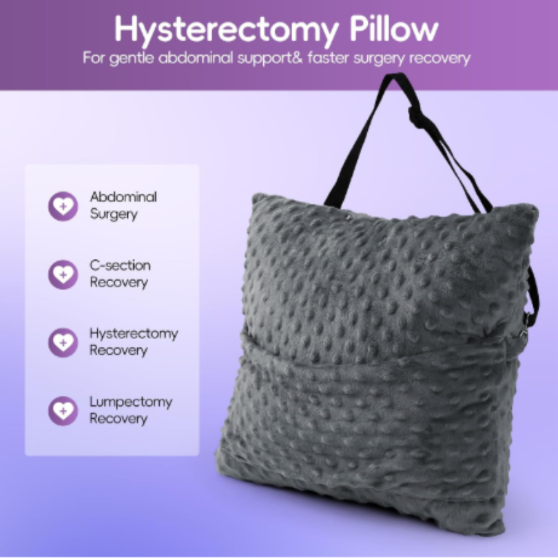 Almohada esencial después del parto un producto esencial para el cuidado postoperatorio de la histerectomía, también conveniente para el uso de la rehabilitación después de la cesárea, cirugía de hernia y cirugía plástica del abdomen; Puede reducir la sensación de malestar después de la cirugía abdominal pic 1