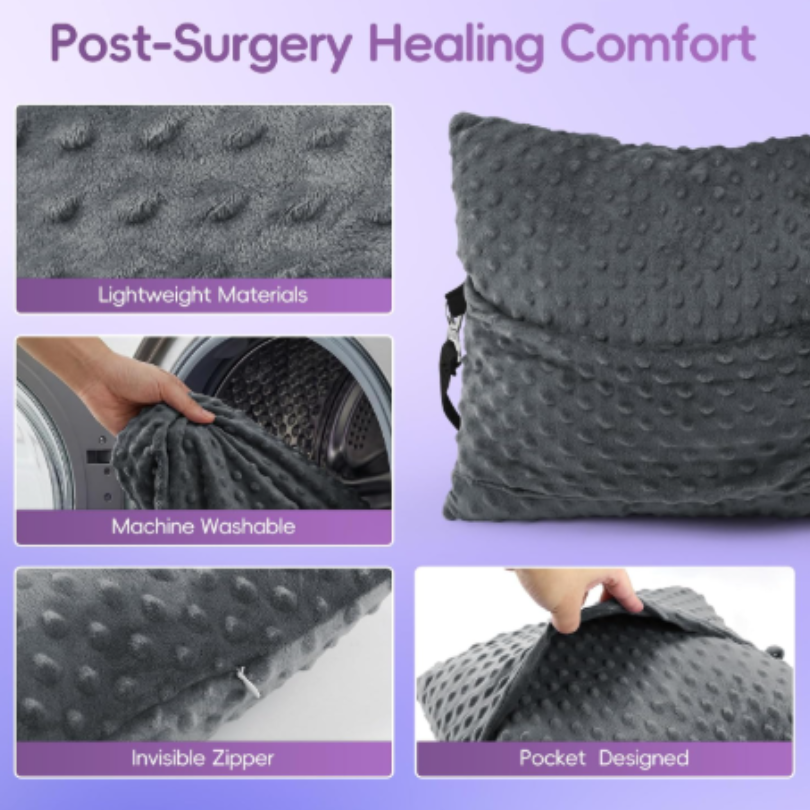 Almohada esencial después del parto un producto esencial para el cuidado postoperatorio de la histerectomía, también conveniente para el uso de la rehabilitación después de la cesárea, cirugía de hernia y cirugía plástica del abdomen; Puede reducir la sensación de malestar después de la cirugía abdominal details Picture