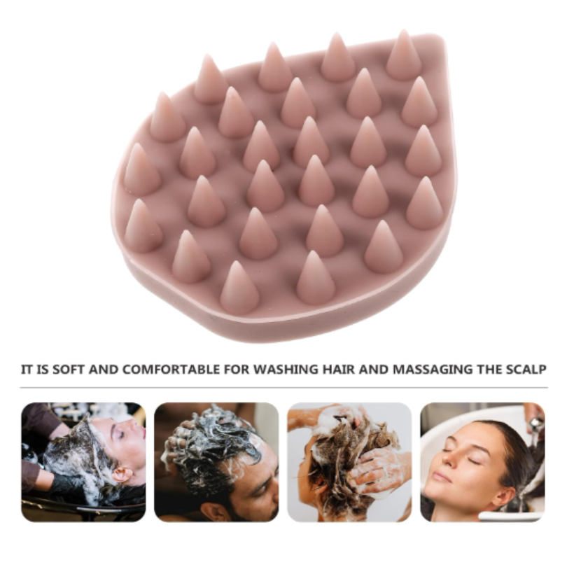 Silicone Shampoo Brush Head Massager Water Drop Shaped Hair Scalp Massager Hair Washing Comb for Bathroom Use pic 3