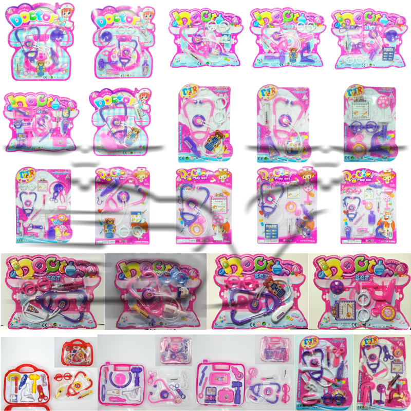 Niños sobre el juego del juguete médico de la familia muchos colorea la maleta del instrumento de la simulación con la bata quirúrgica modelo de la medicina niños juguetes del juego de rol details Picture