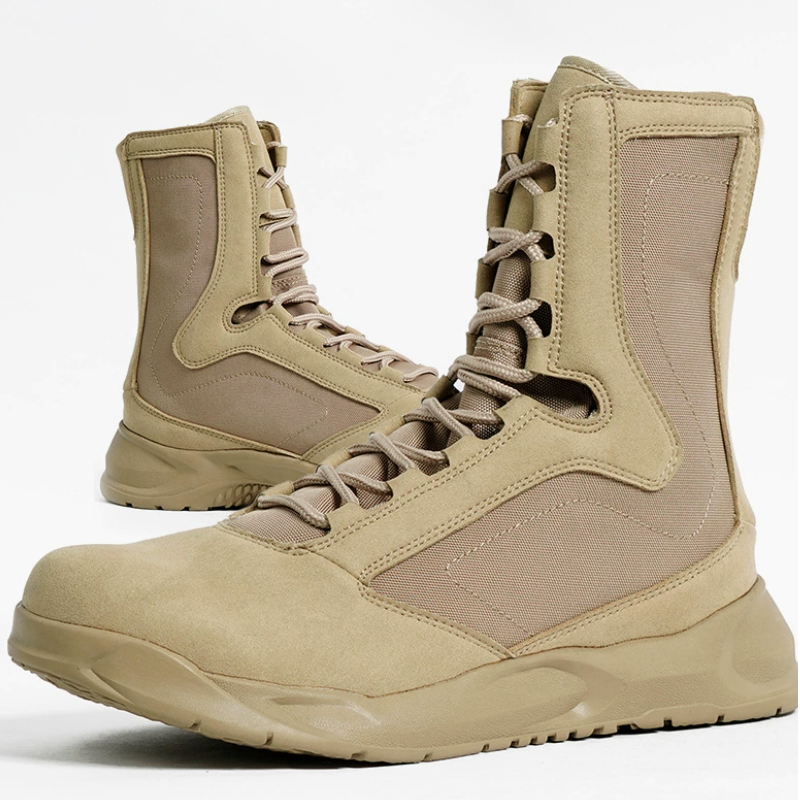 Outdoor high-top combat boots, sports mountaineering shoes, ultra-light black boots, summer thin breathable tactical boots, men's training shoes Application Scenario