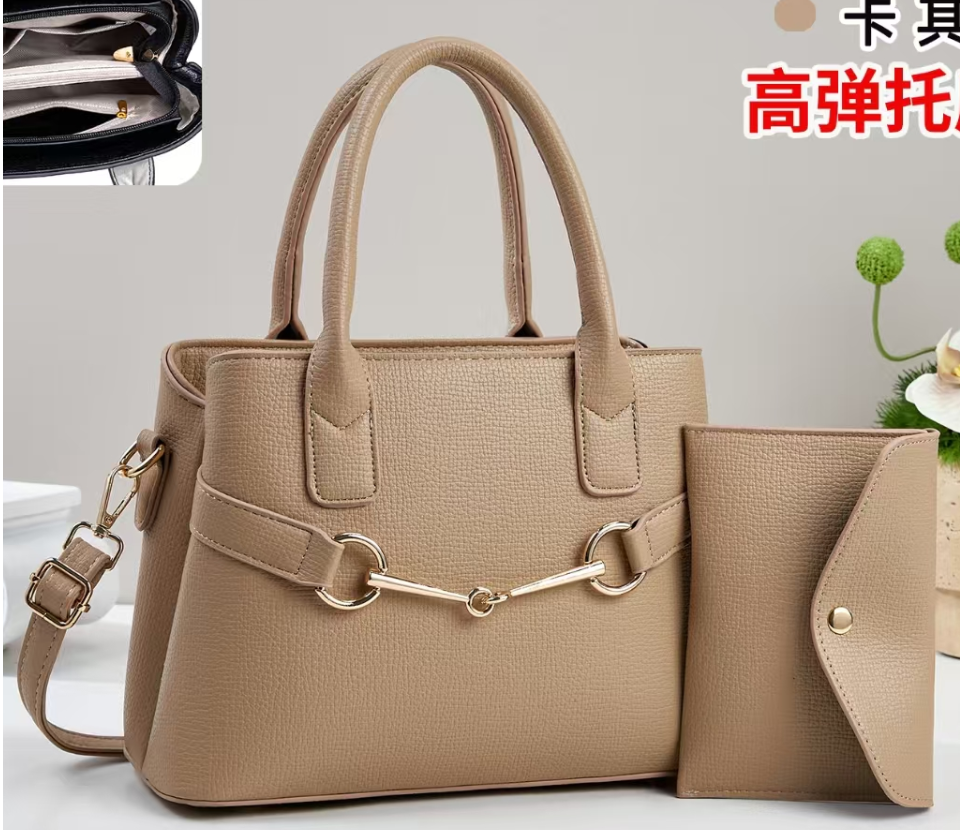 This style handbag is a simple and versatile women's bag made of earthen fabric with a slanted cross. It's a trendy and casual style