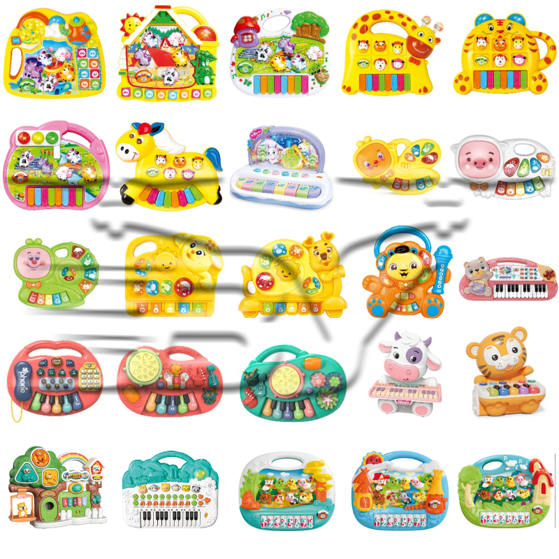 Colorful children's educational music toy board instrument hand drum set details Picture