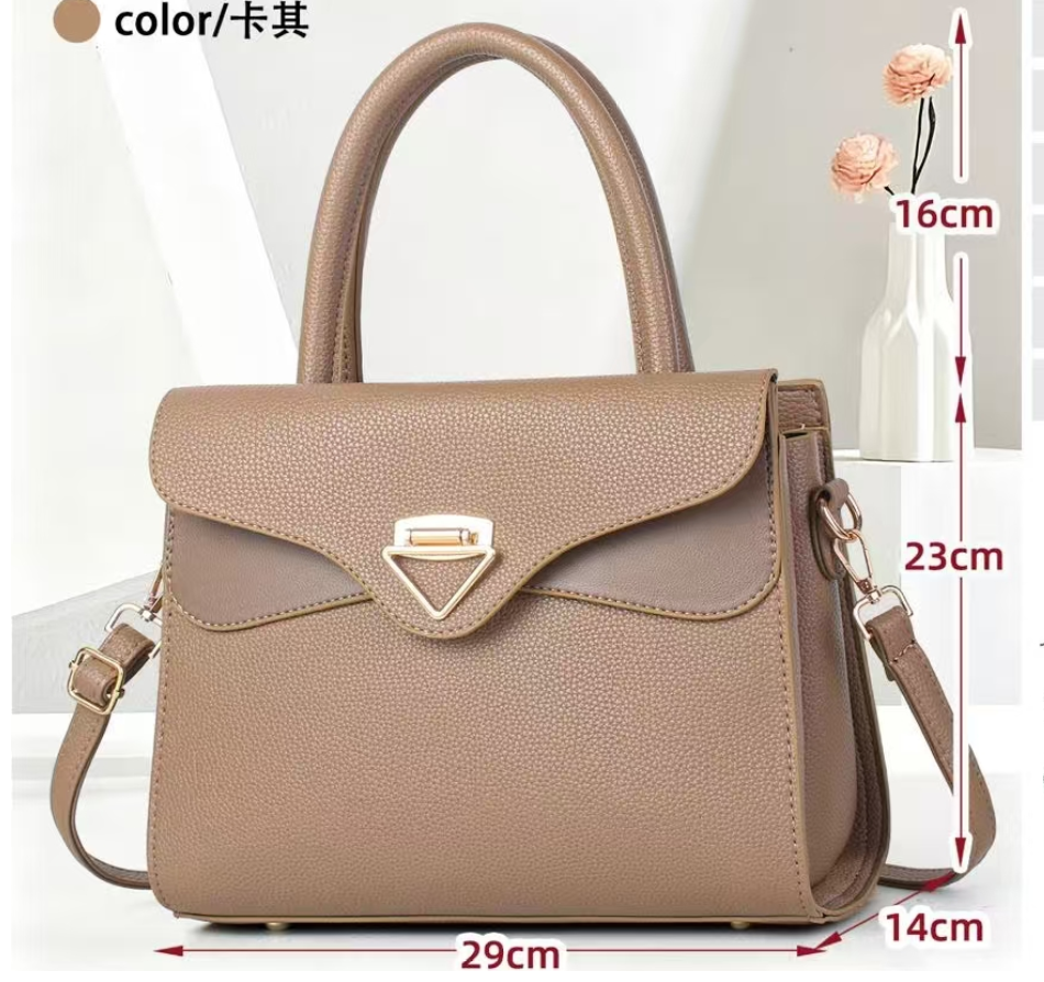 Fashionable and versatile foreign trade soft leather single-shoulder crossbody bag, simple, small and lightweight women's bag, trendy and casual style