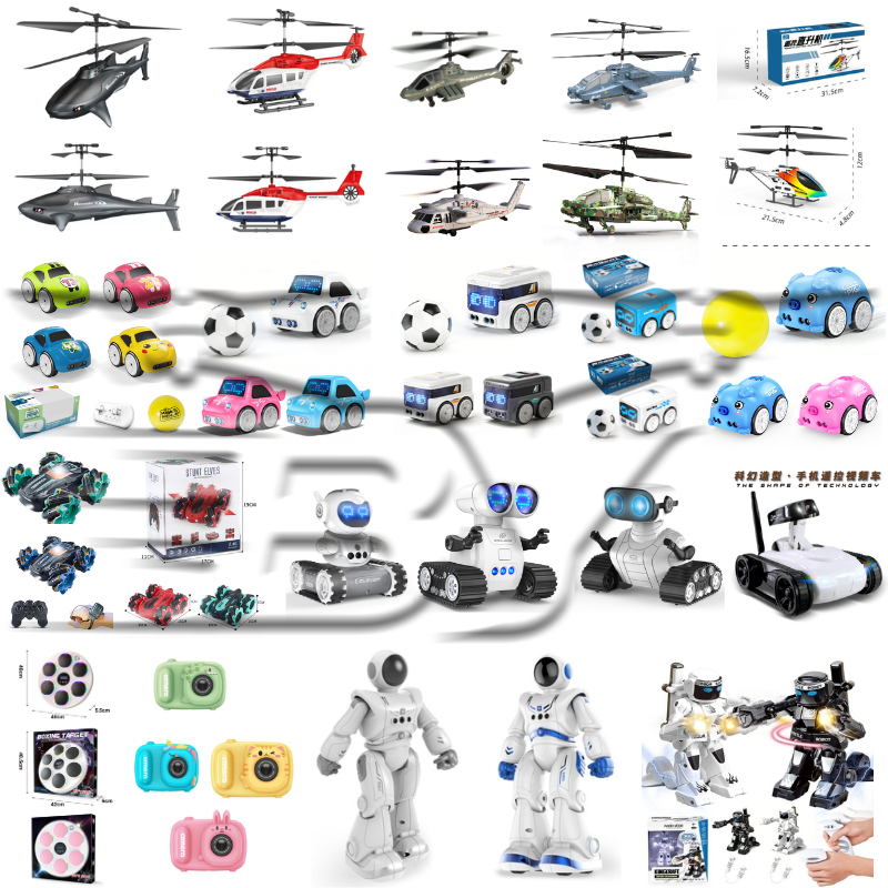Children's alloy car model toy set, multiple types of helicopter, car, robot, tank, camera display box, motorcycle model collection gift box details Picture
