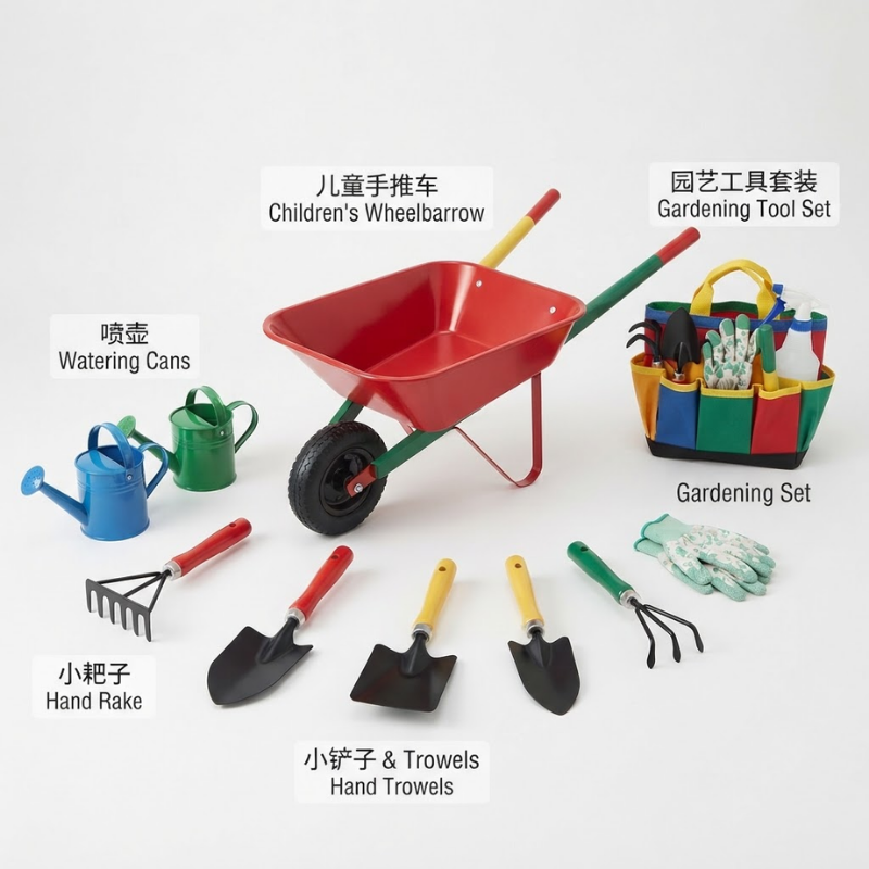 Multi-functional colored trolley, gardening tool set, computer toolbox, car air pump, cleaning hardware tool combination set