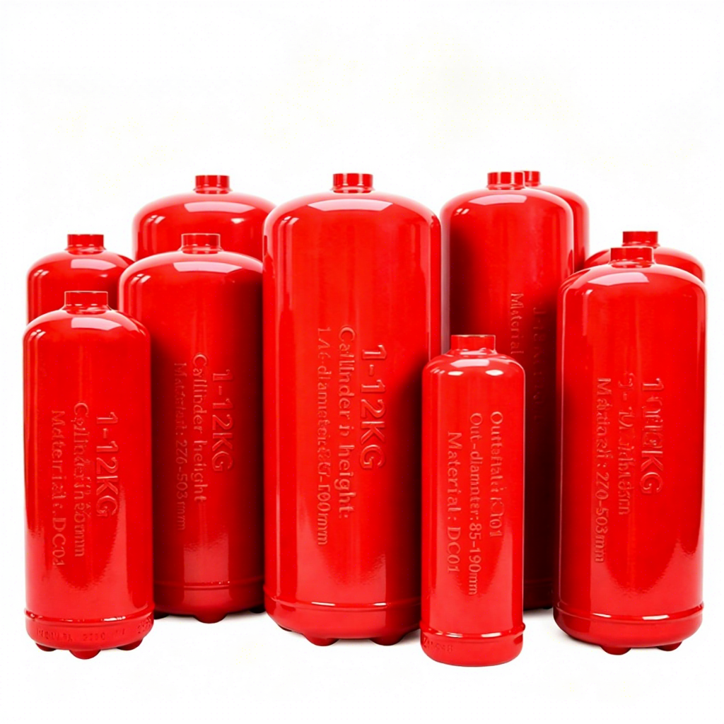 La botella del extintor del fondo de la ciruela se puede personalizar capacidad 1kg fábrica directa