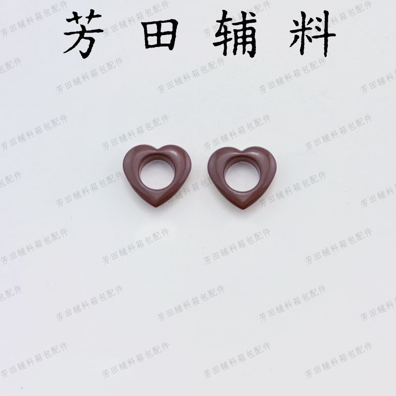 10 Inner diameter 24# heart-shaped steam eye coffee-colored eco-friendly copper material clothing accessories, bags and accessories Specification image