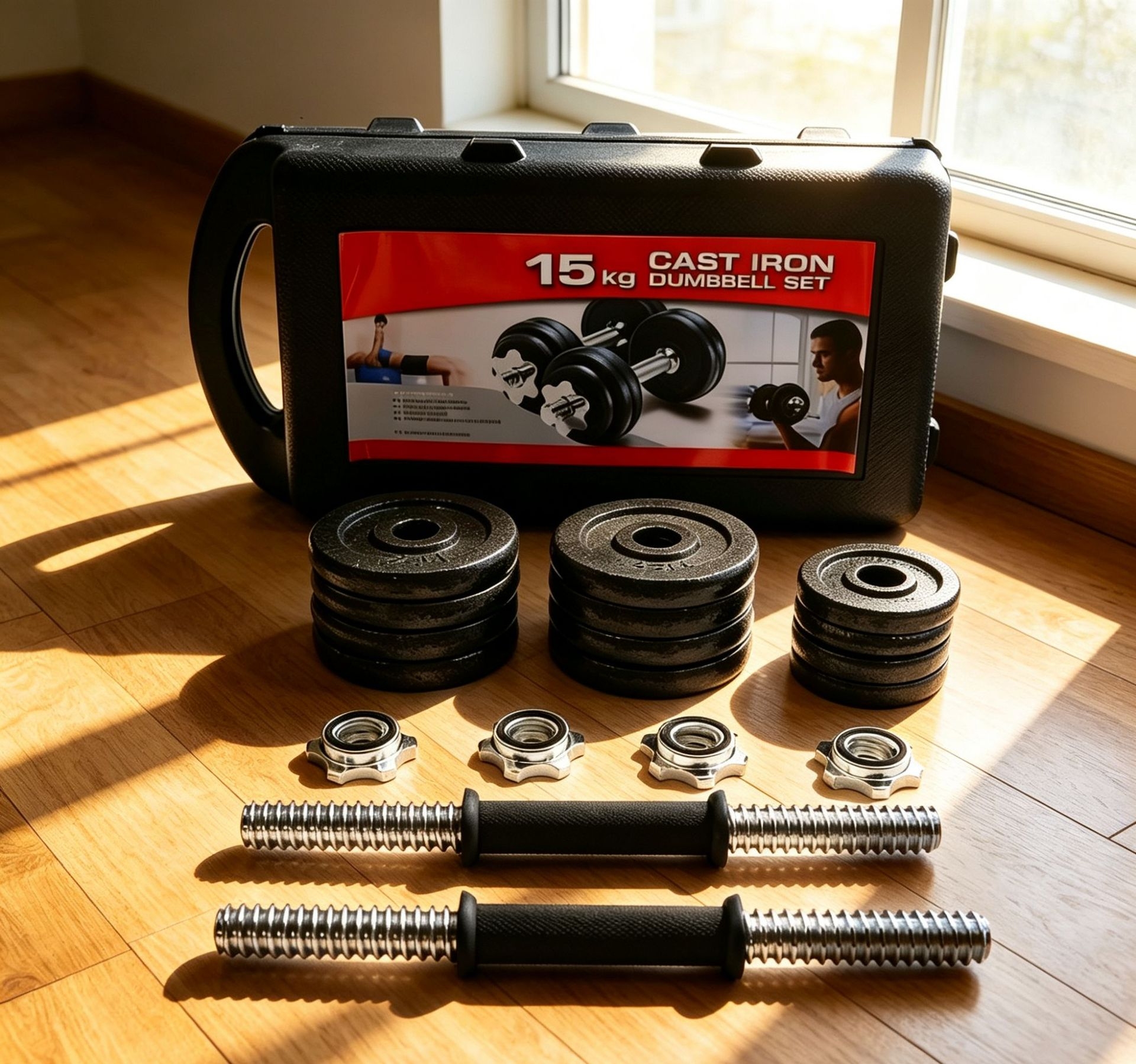 Solid cast iron painted dumbbell men's fitness equipment 15/20/30// 50kg set, detachable and adjustable