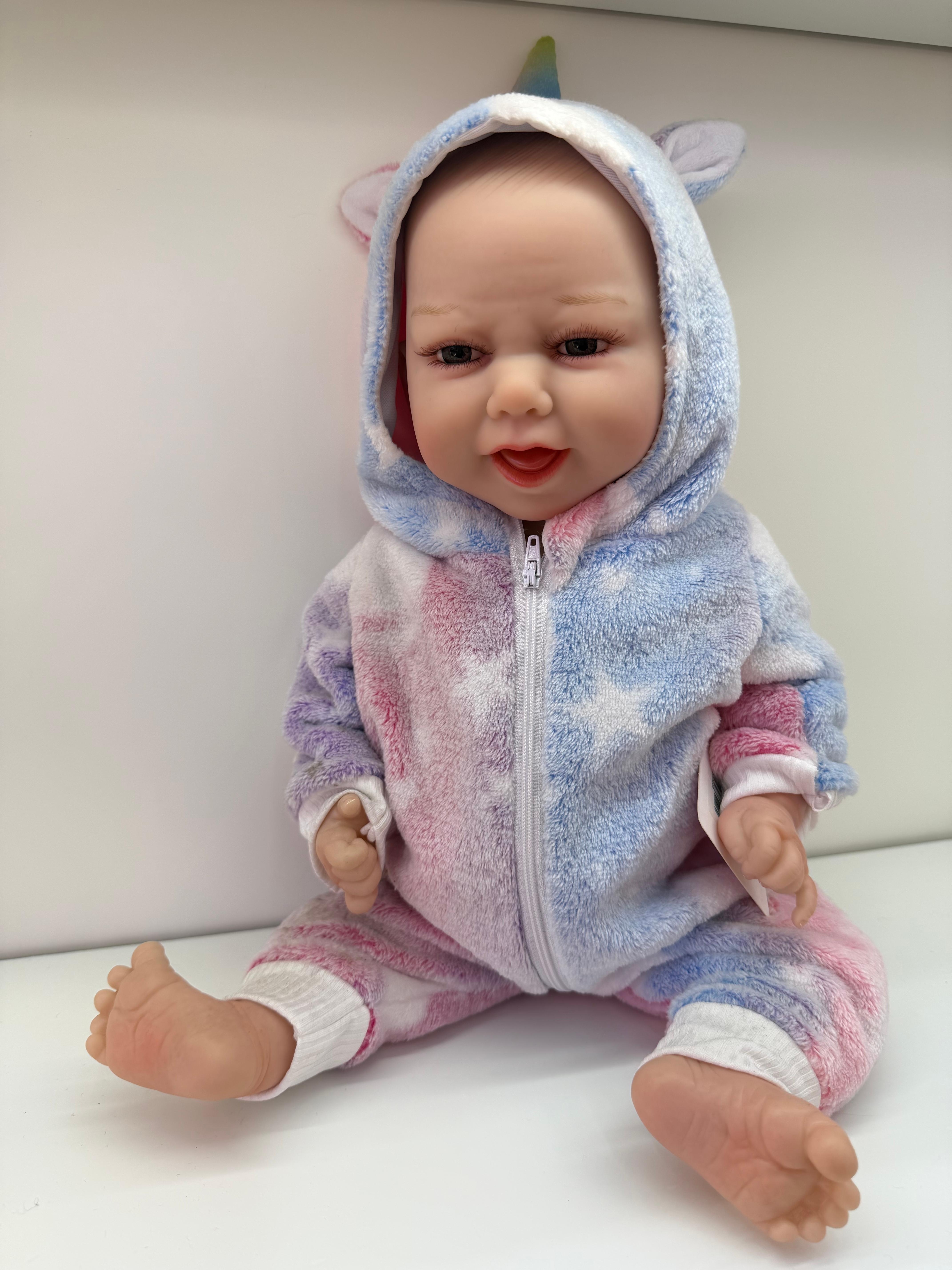Muñeca linda bebé de silicona con sensor llorará y reirá mano de obra detallada y realista Item Picture