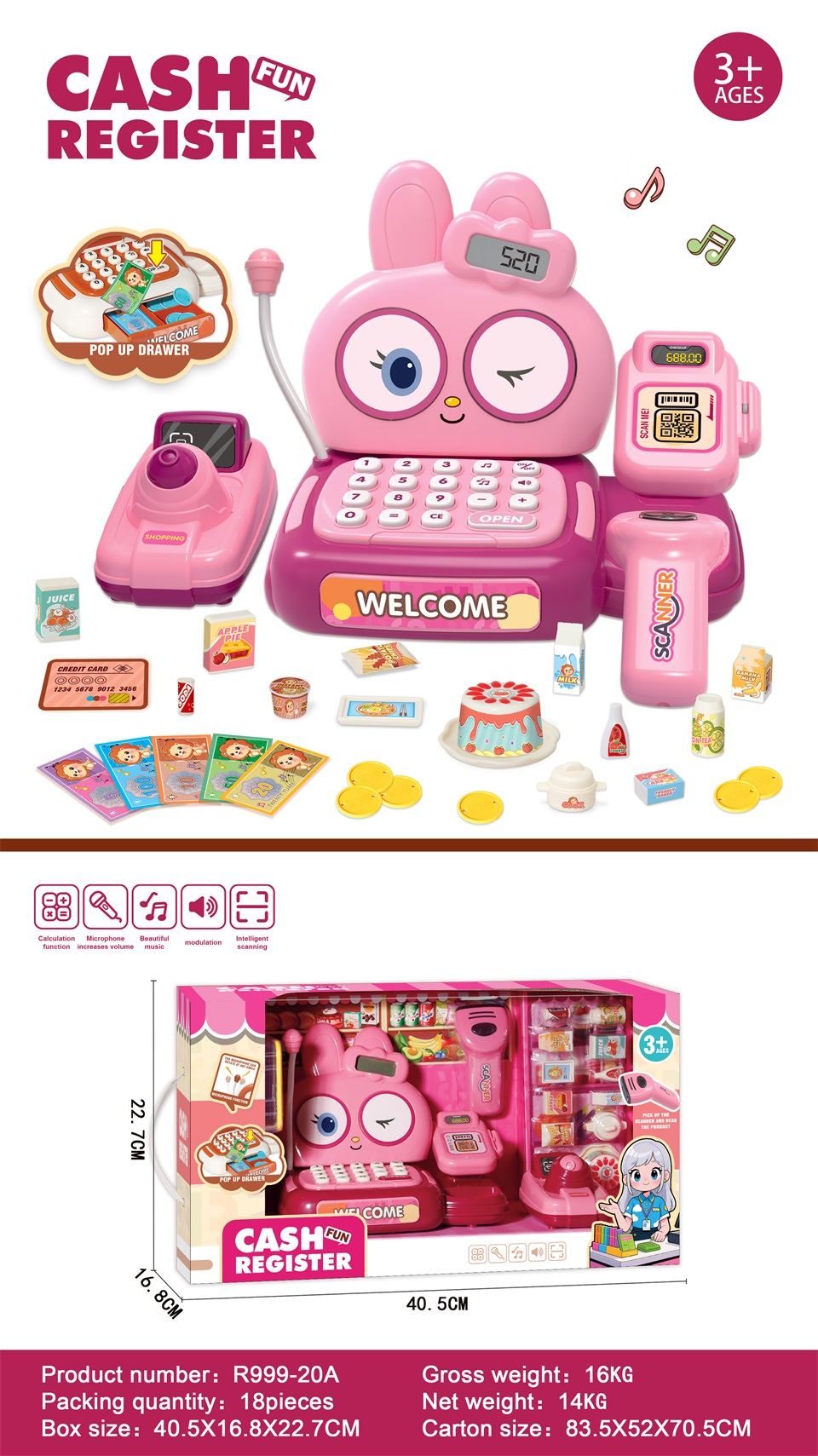 TM22521Hello Baby Cash register pink Application Scenario