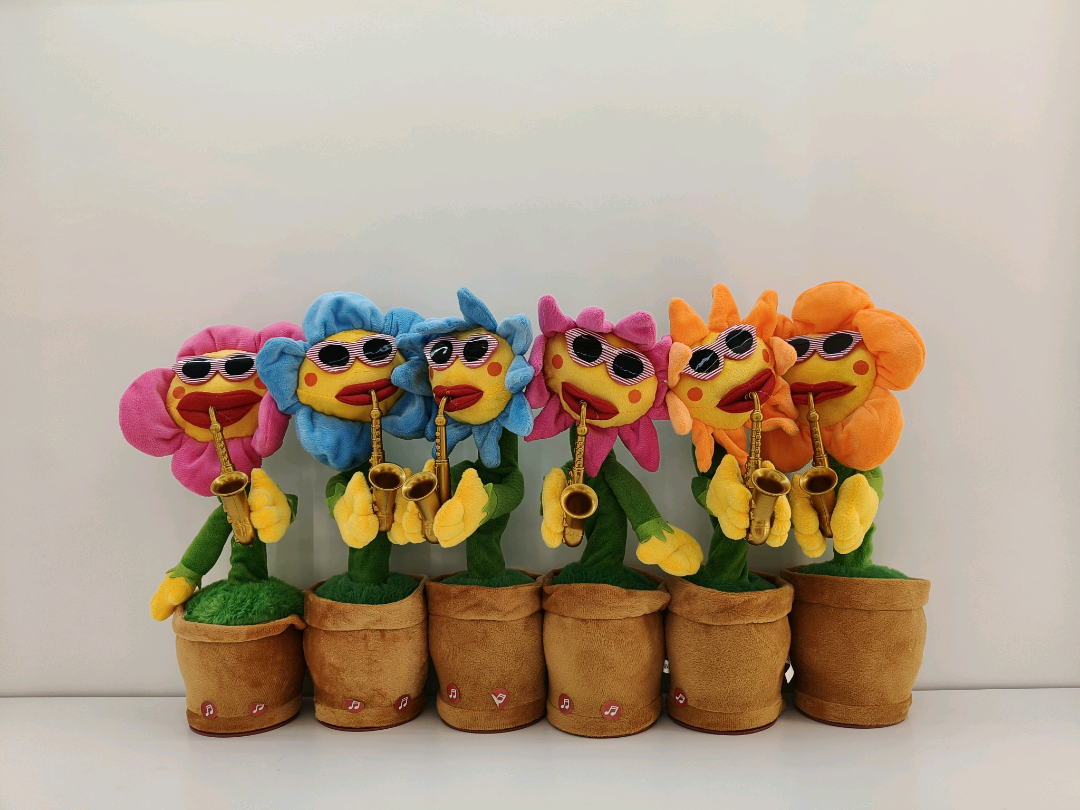 The enchanting flower cactus, with Musical Instruments, can twist and sing, accompanies toys, children's gifts