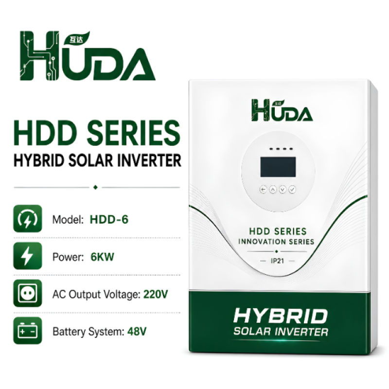 HUDA HDD-6 6KW 220V Hybrid Solar Inverter Home Off-grid Photovoltaic Integrated Machine Application Scenario
