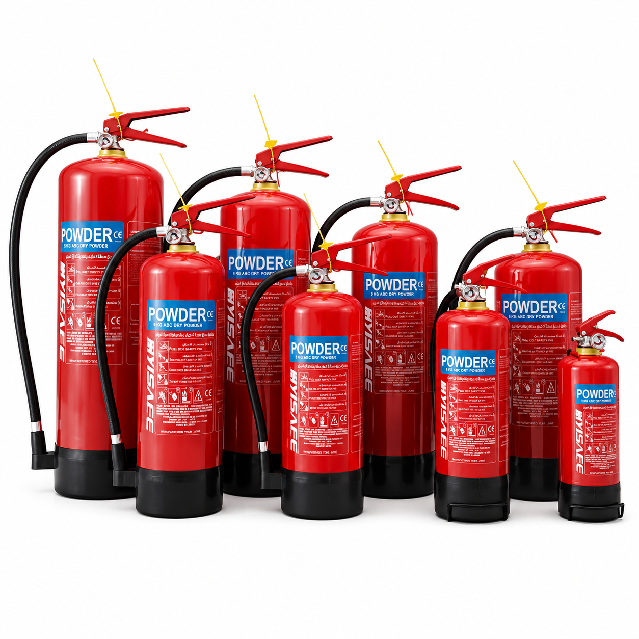 Extintor del polvo seco de 8 kilogramos TUV montado coche portátil ABC extintor químico del polvo seco Application Scenario