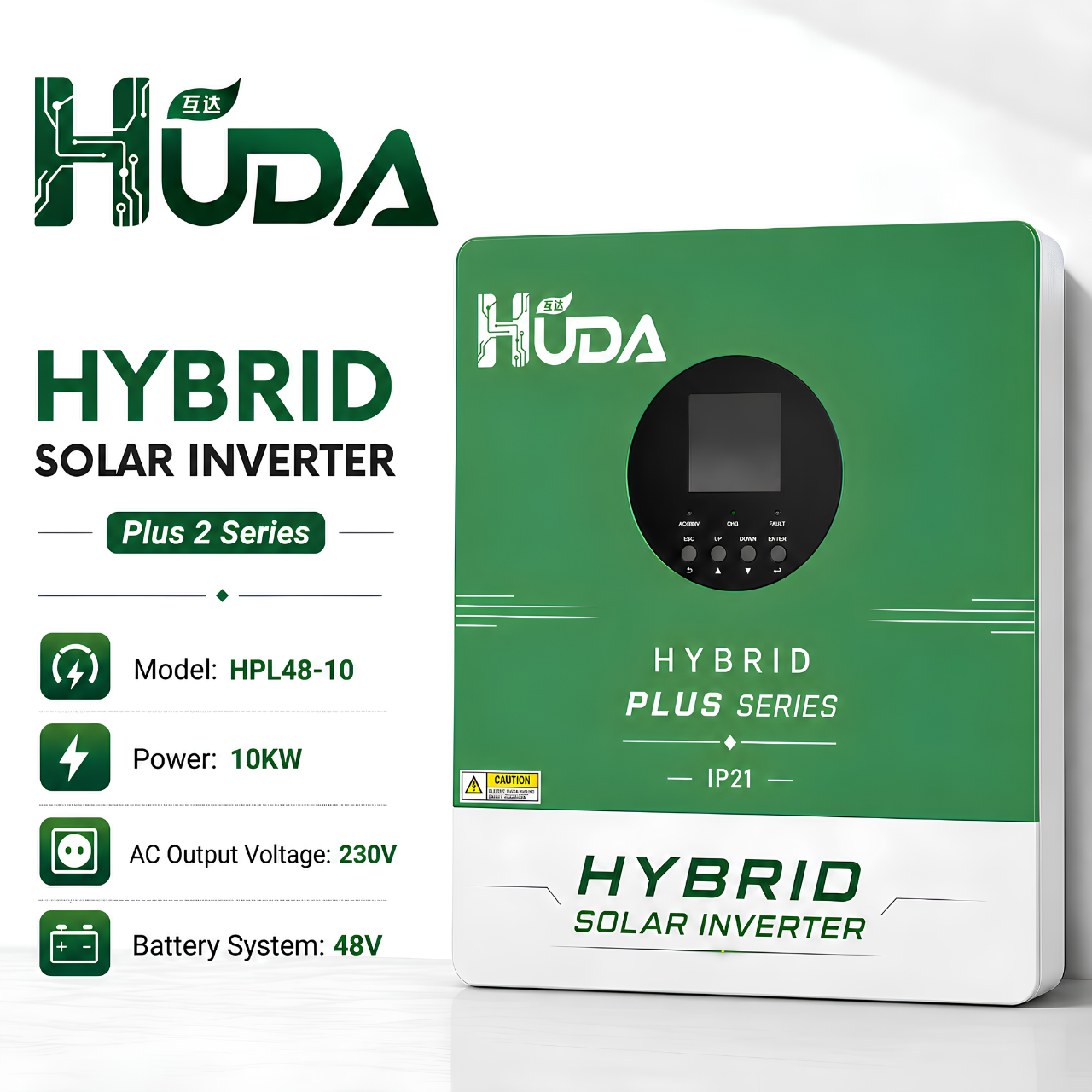 جهاز Huda HPL48-10 10 كيلوفولط ضوئية مزج بالطاقة الشمسية يحتوي على 2*110A MPPT details Picture