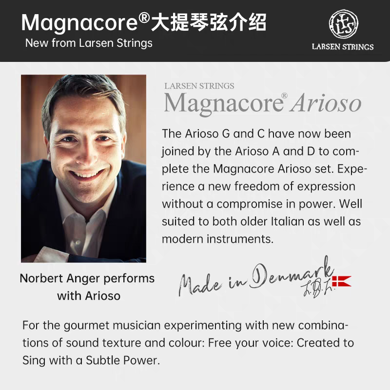 Aileen Danish LARSEN Magnacore professional-grade cello string sets/single strings Specification image