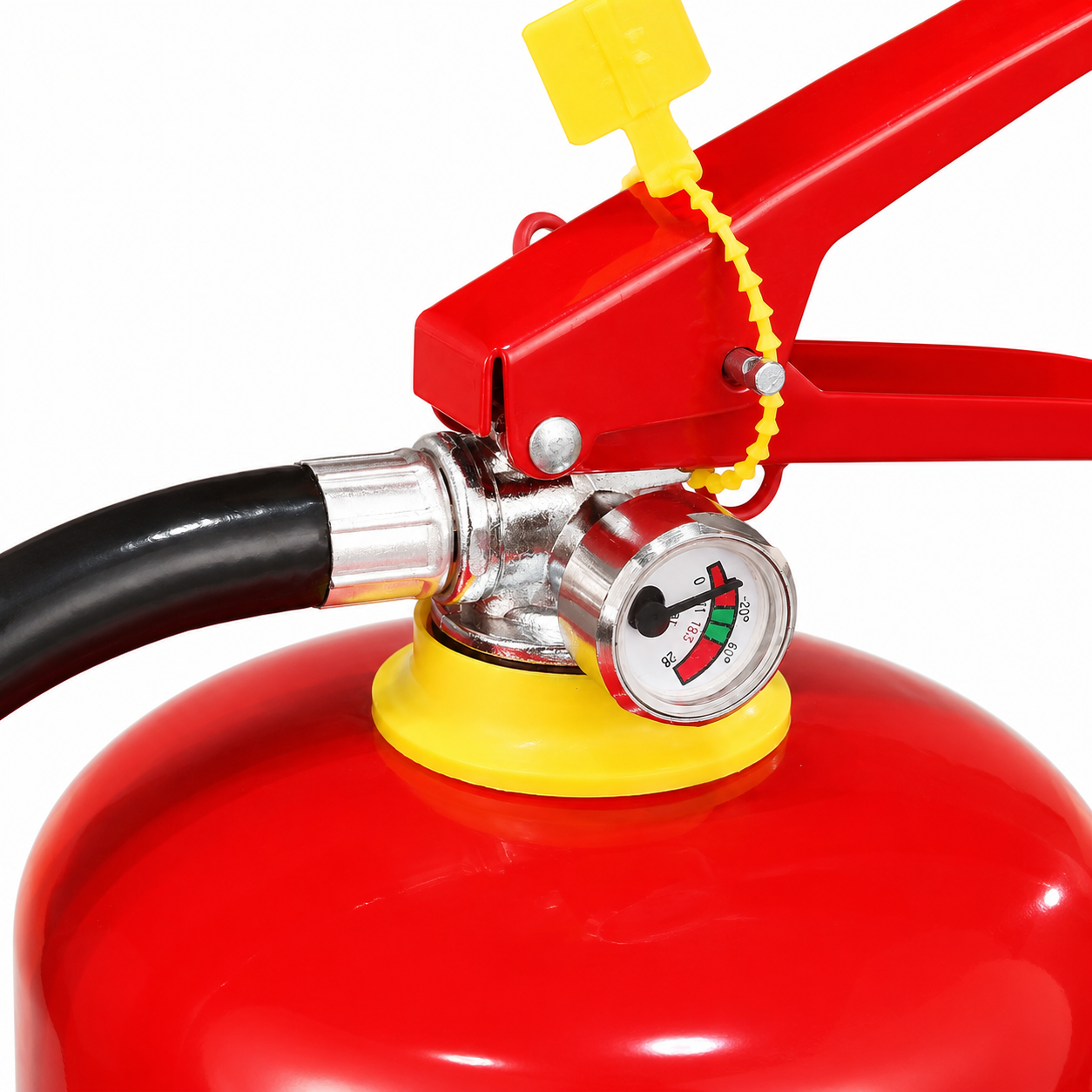 Wholesale 3KG portable fire extinguisher ABC dry powder chemical fire extinguisher, capacity logo customizable, red handle electroplated slide, valve + anti-film dial details Picture