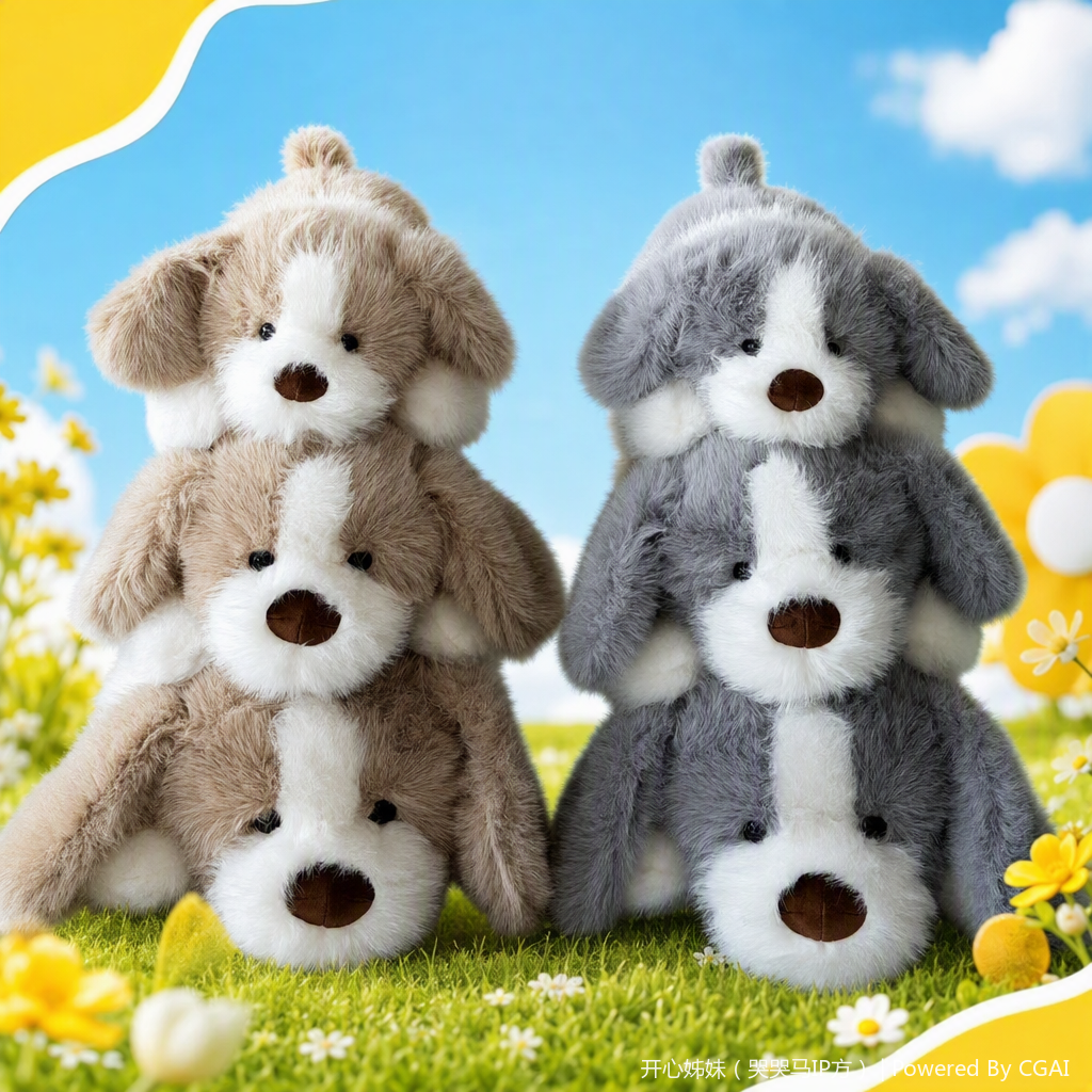 Plush dog doll, cute and soft cuddle doll, children's gift, plush toy Specification image