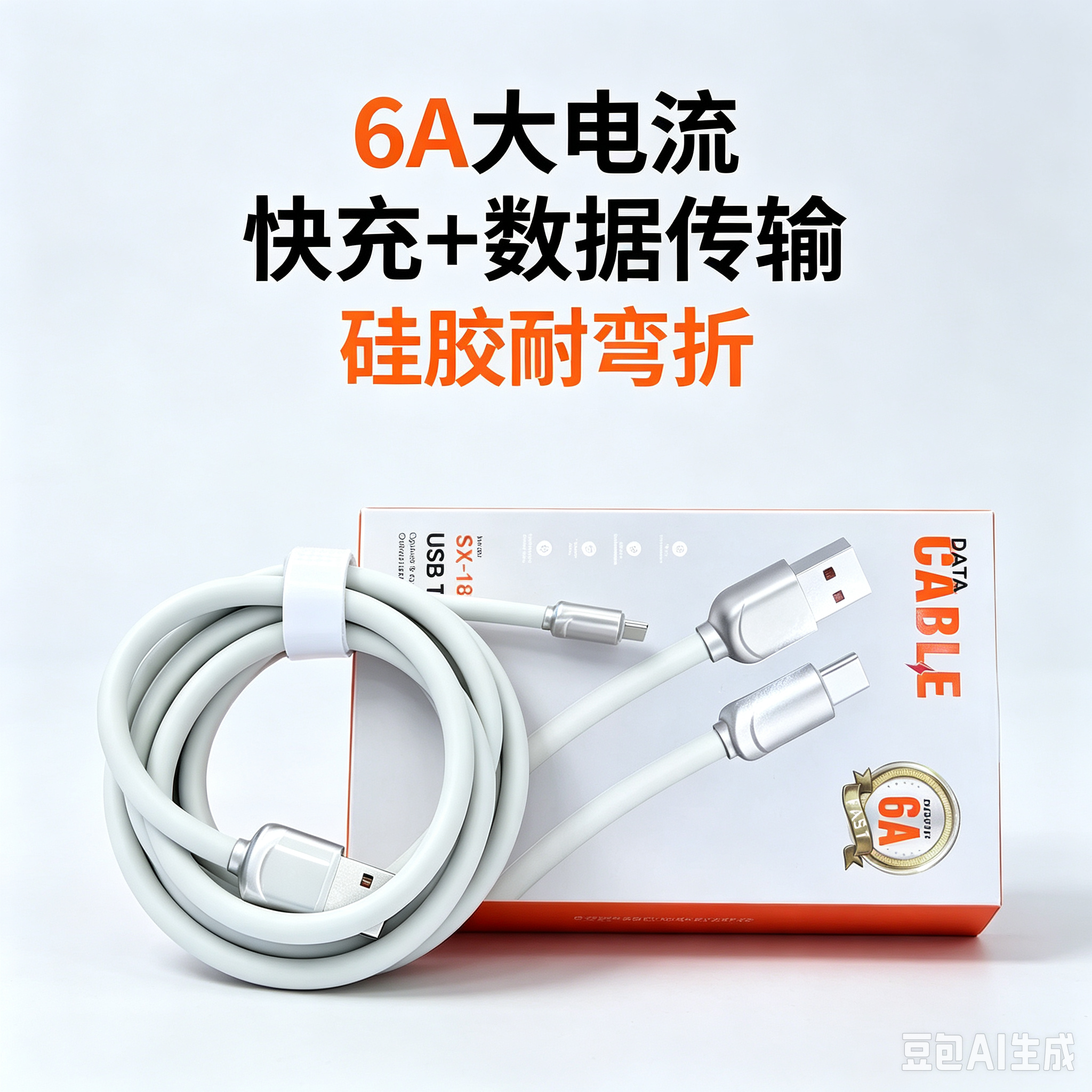 1.2M genuine silicone data cable OD5.5 fast charging cable zinc alloy mobile phone fast charging cable Super Flash charging cable SX-182 Specification image