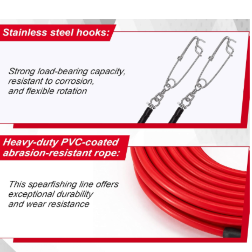 Spearfishing Float Line – High Visibility Floatline with Speed Needle for Spearguns, Freediving & Spearfishing Float Systems, Buoyant Tuna Cord Style Line for Blue Water Hunting pic 2