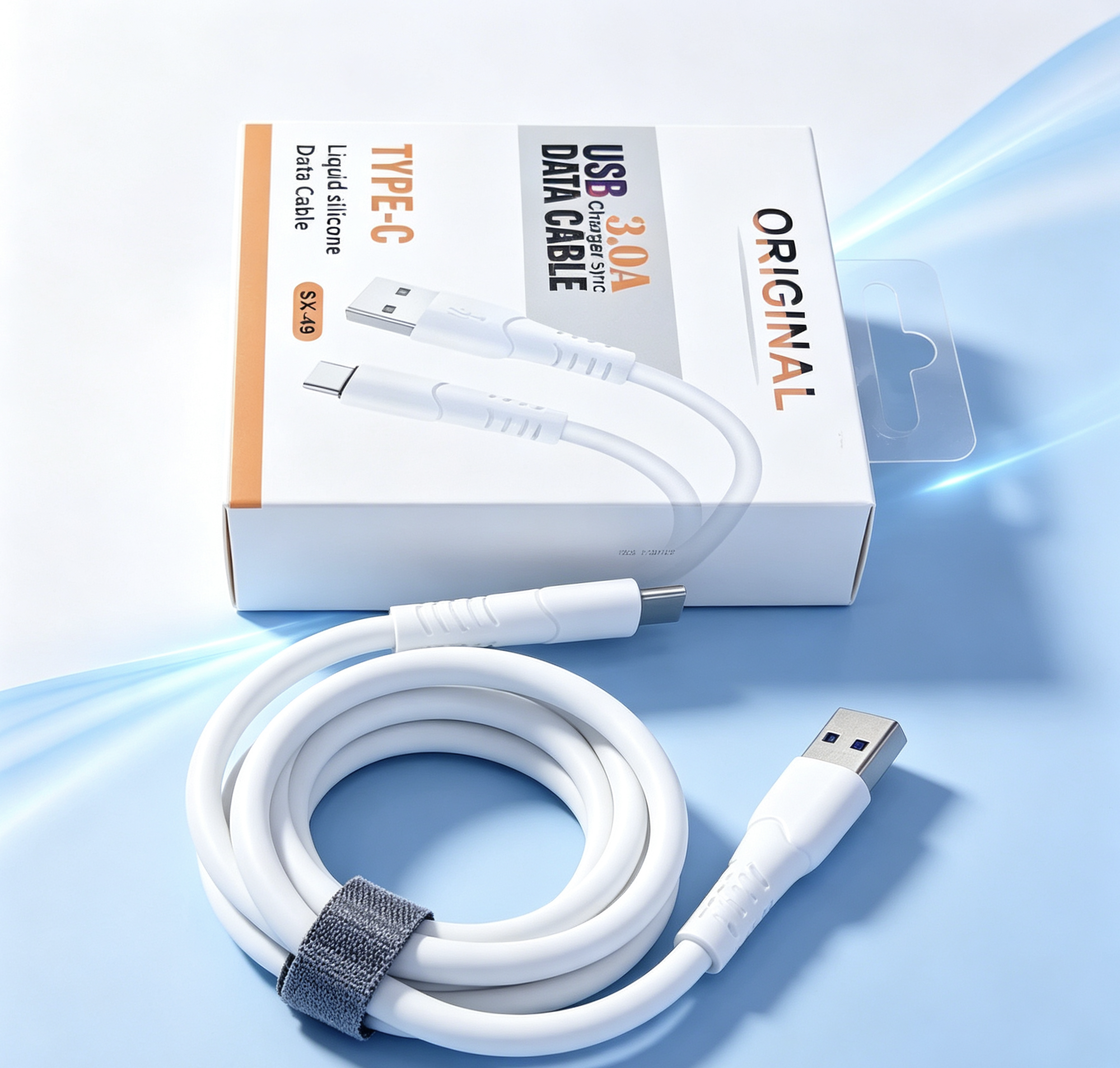 Type-c data cable flash charging 3A Super fast charging cable is fully compatible with charging cables for Huawei and Xiaomi mobile phones