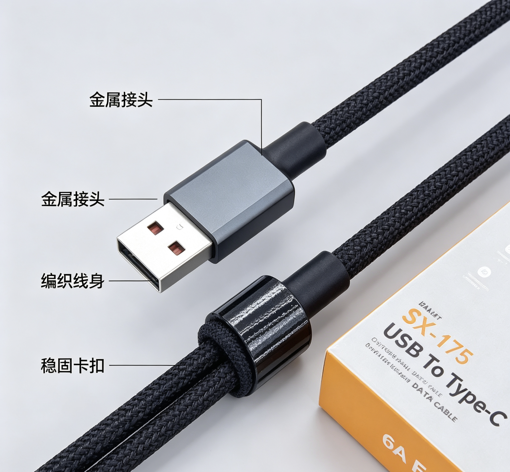 Nylon data cables are suitable for Apple, Android, micro, Huawei, Type-C fast charging and iphone mobile phone charging cables detail image 4