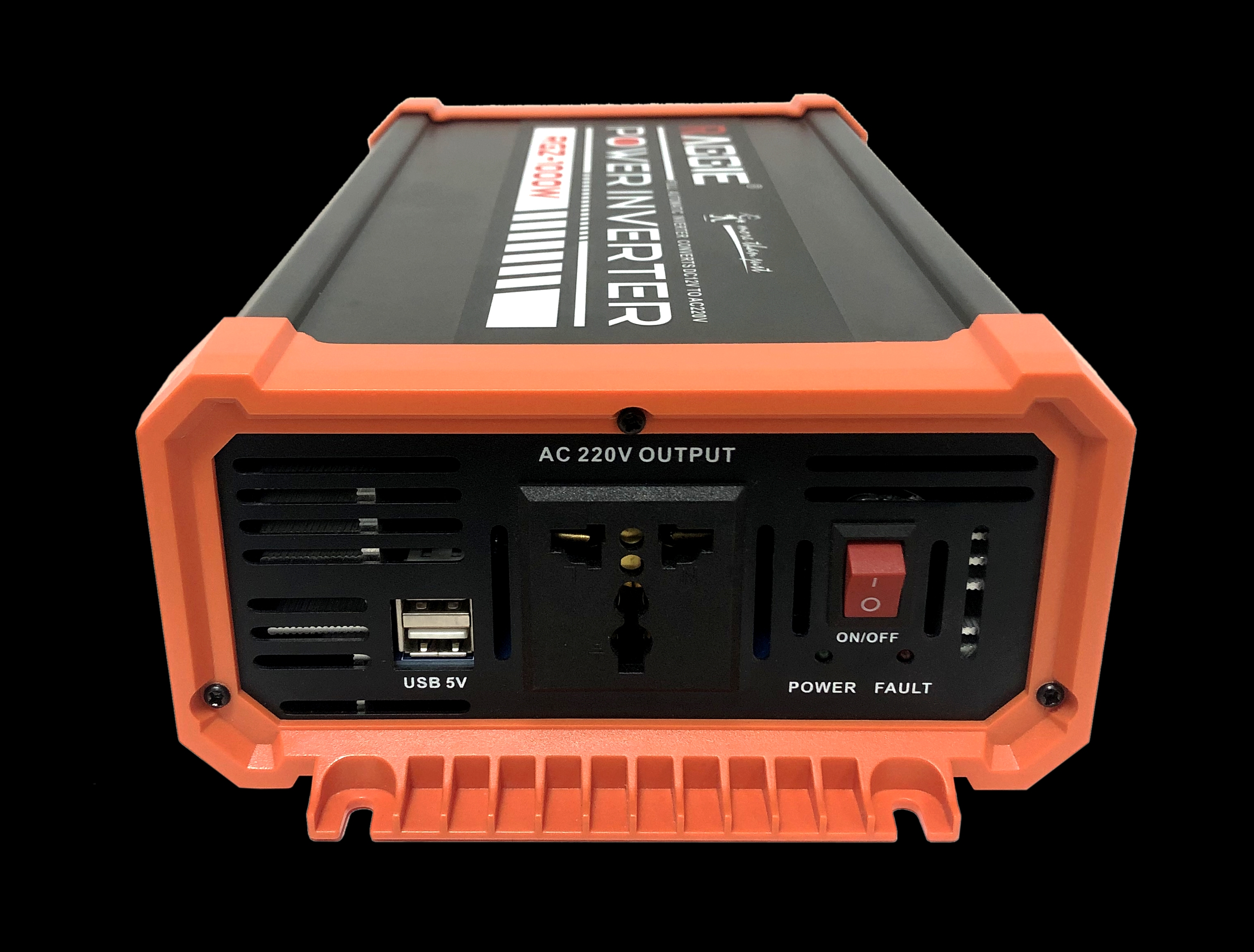 The RAGGIE RGZ series 1000W modified sine wave power inverter has an efficiency of 94.8%, with a peak twice as high. It features an aluminum housing, intelligent heat dissipation, and direct AC terminal details Picture