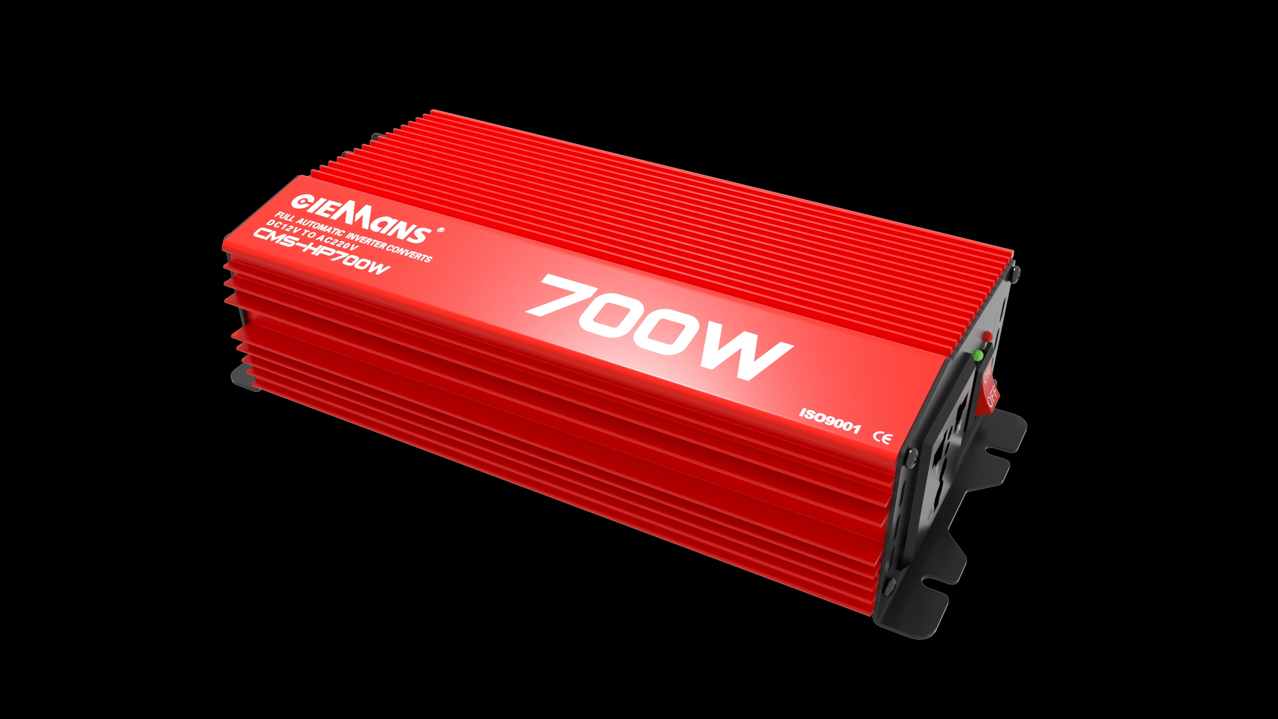 RAGGIE fully automatic inverter 12V to 220V, with an integrated aluminum alloy casing and dual output of USB-A/Type-C, 700W, suitable for car, home and emergency use