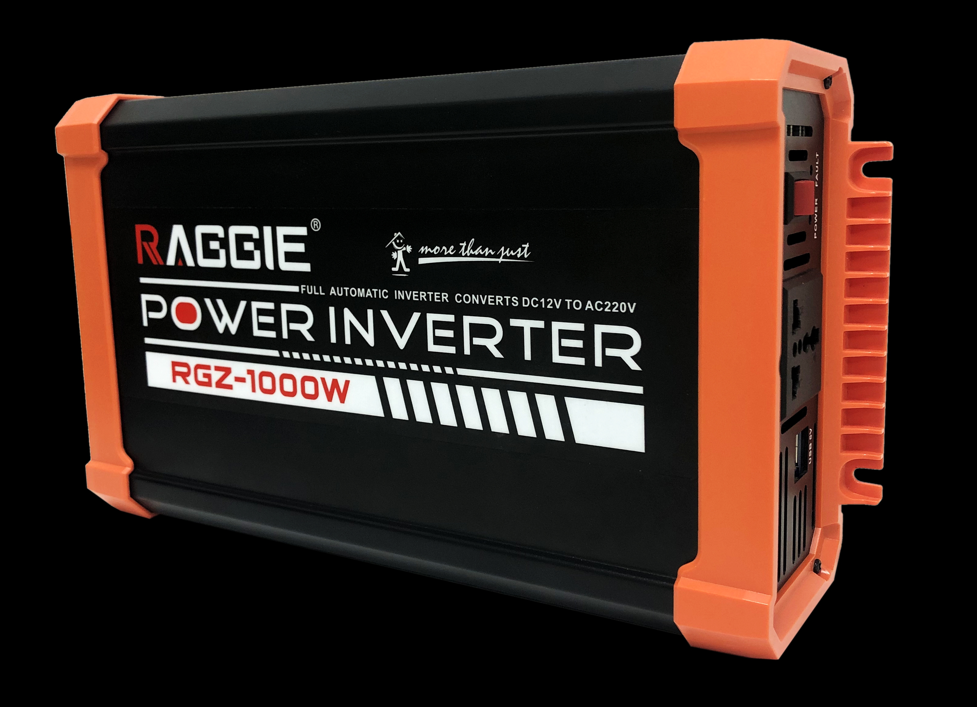 The RAGGIE RGZ series 1000W modified sine wave power inverter has an efficiency of 94.8%, with a peak twice as high. It features an aluminum housing, intelligent heat dissipation, and direct AC terminal Application Scenario