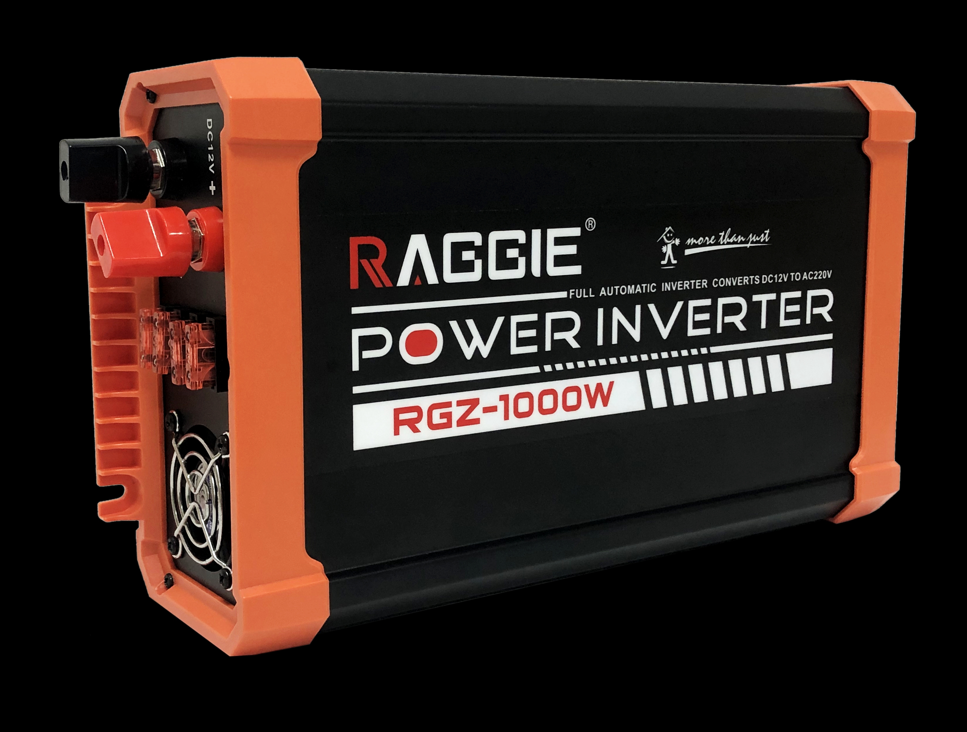 The RAGGIE RGZ series 1000W modified sine wave power inverter has an efficiency of 94.8%, with a peak twice as high. It features an aluminum housing, intelligent heat dissipation, and direct AC terminal