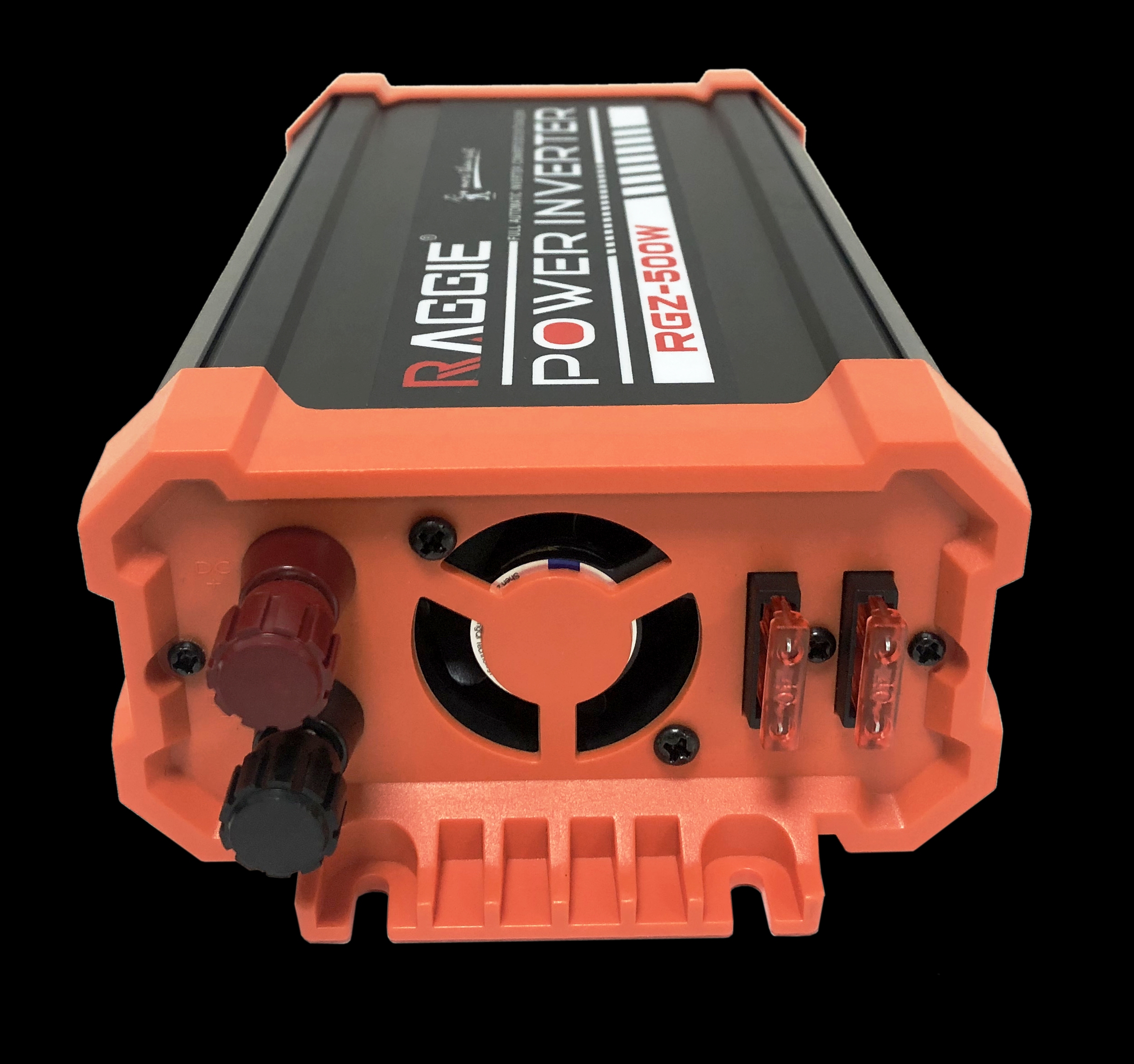 The RAGGIE RGZ series 500W modified sine wave power inverter has an efficiency of 94.8%, with a peak twice as high. It features an aluminum housing, intelligent heat dissipation, and direct AC terminal details Picture