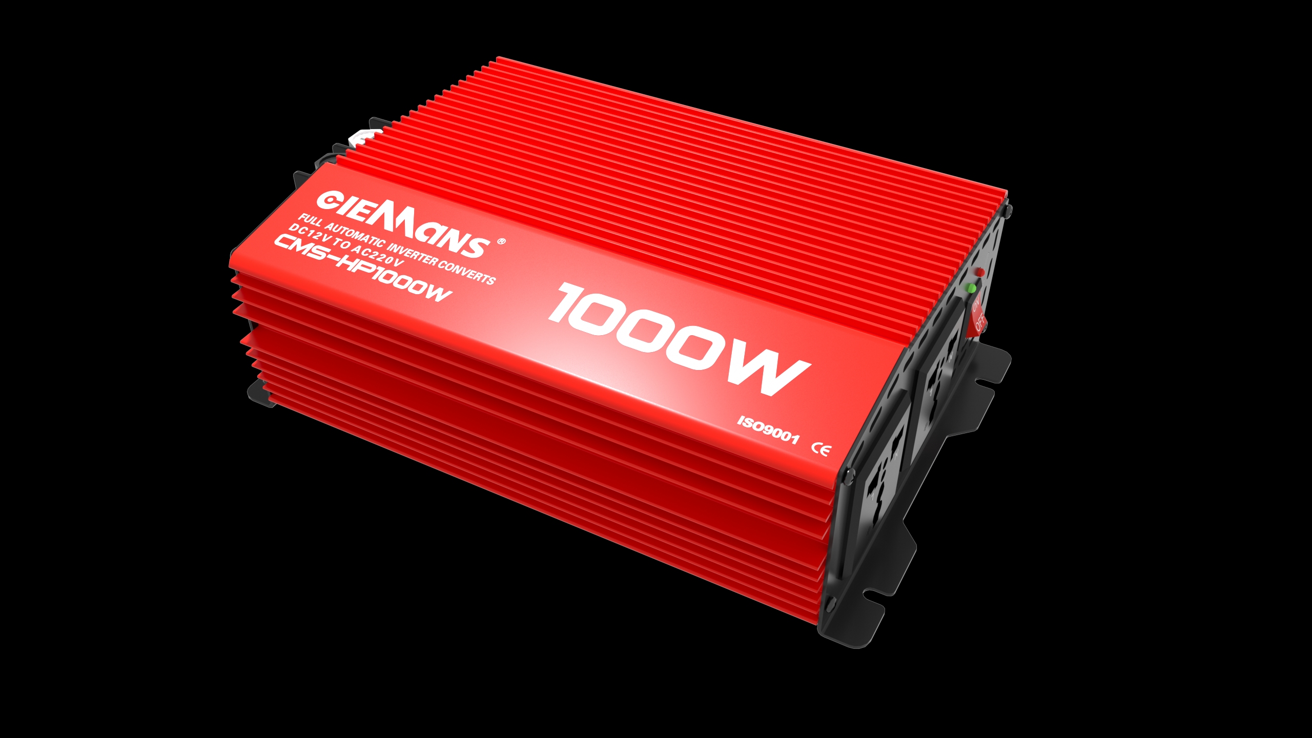RAGGIE fully automatic inverter 12V to 220V, with an integrated aluminum alloy casing and dual output of USB-A/Type-C, 1000W, suitable for car, home and emergency use