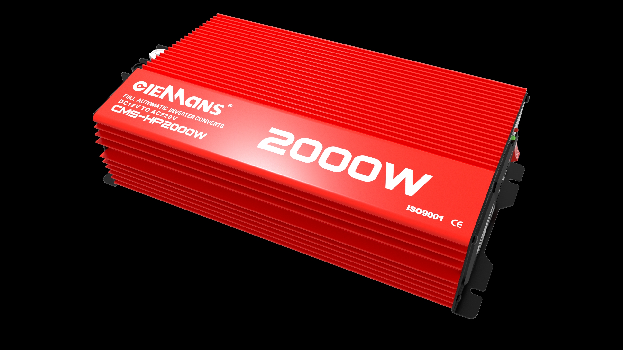 RAGGIE fully automatic inverter 12V to 220V, with an integrated aluminum alloy casing and dual output of USB-A/Type-C, 2000W, suitable for car, home and emergency use