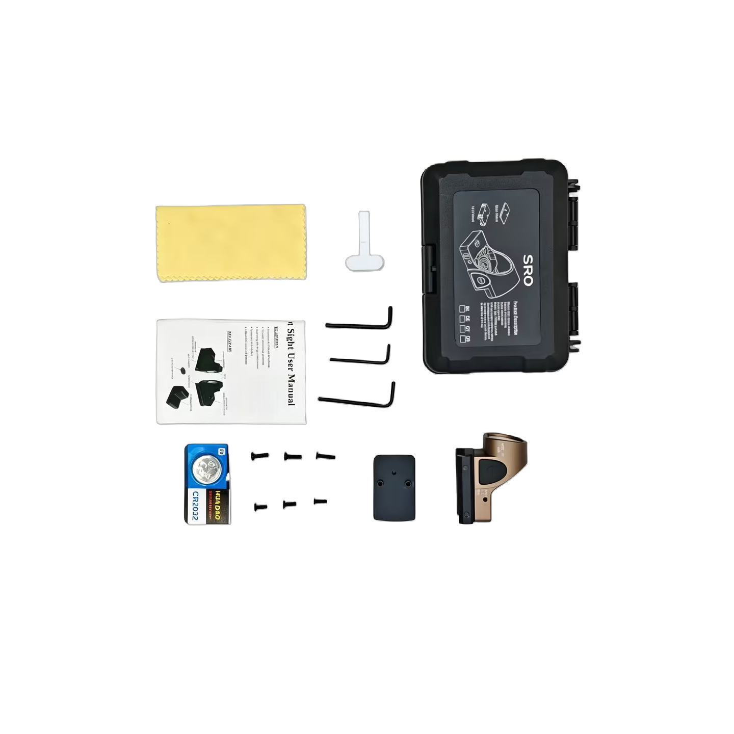 SRO reflective red dot sight, high-transparency metal red dot sight, outdoor bird finder, complete set of accessories packaging Item Picture